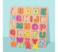 Wooden Alphabet Puzzle Board, Educational Learning Toy, Colourful Letters A-Z, Montessori toy