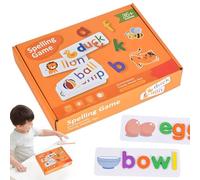 Wooden Alphabet Puzzle - Letter Matching Set for Spelling | Natural Timber, Literacy Game, Preschool Fine Motor Practice, Early Language Development, Gift Idea