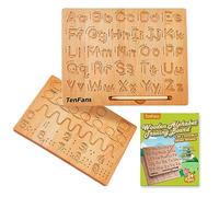 Wooden Alphabet Tracing Board，Montessori Educational Toy for Preschool