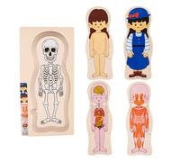 Wooden Anatomy Puzzle - Human Body Model, Educational Jigsaw, Human Body Puzzle | Interactive Learning Toy | Educational Anatomy Jigsaw Perfect For Classroom Education Early Development Cognitive