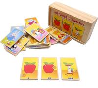 Wooden Animal And Fruit Themed Sequencing Puzzle Toy, Speech Therapy Materials for Autism