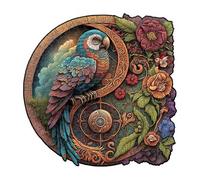 Wooden Animal Jigsaw Puzzle Unique Shape Pieces Complete with Storage Bag Reference Poster Educational Challenging Game for Family Friends Quality Time