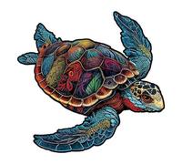 Wooden Animal Jigsaw Puzzle Unique Shape Pieces Complete with Storage Bag Reference Poster Educational Challenging Game for Family Friends Quality Time