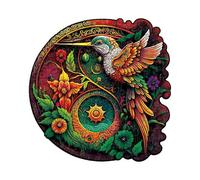 Wooden Animal Jigsaw Puzzle Unique Shape Pieces Complete with Storage Bag Reference Poster Educational Challenging Game for Family Friends Quality Time