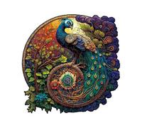 Wooden Animal Jigsaw Puzzle Unique Shape Pieces Complete with Storage Bag Reference Poster Educational Challenging Game for Family Friends Quality Time