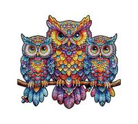 Wooden Animal Jigsaw Puzzle Unique Shape Pieces Complete with Storage Bag Reference Poster Educational Challenging Game for Family Friends Quality Time