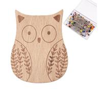 Wooden Animal Shape Needle Minder | Magnetic Pin Holder | Pincushion Paper Clip Organizer Hair Clip Storage with 100 Pins for Crafting Dressmaking Embroidery Quilting Sewing