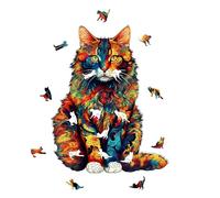 Wooden Animal Shaped Desktop Ornament Figurines, Irregular Desktop Ornaments (A2, 03)