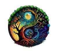 Wooden Animal Shaped Desktop Ornament Figurines, Irregular Desktop Ornaments (A2, 11)