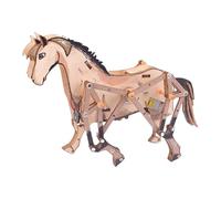 Wooden animal toy blocks - Horse shape assembly kit for children - Creative building activity for learning, playing and table decoration - Educational building blocks stimulate cognitive development