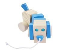 Wooden Animal Toy - Pull Along Puppy, Early Learning Walker | Educational Toddler Toy for Crawling Kids, Preschool Play, Baby Development, Home, Kindergarten, Outdoor Adventure, Birthday Pr