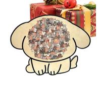 Wooden animals Puzzle - Dog Frame Matching Game, Colored Jigsaw Board, Educational Decor Toy | Perfect Learning Entertainment Designed For Kindergarten Preschool Tabletop Home Display Use