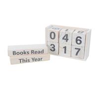 Wooden Annual Reading Counter Desktop Display for Books Read