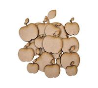 Wooden Apple Multiple Sizes - MDF Craft Shape Blank Decoration Embellishments Laser Cut DoodleTech (Size: 60mm / Pack: 25)