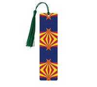 Wooden Arizona Flag Print Bookmarks with Tassel for Women,Men,Book Lovers,Page Markers for Students Teachers Reading