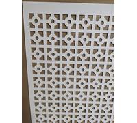 Wooden Arizona Style mesh,Decorative Panel, Wall partition, Radiator Cover Grille, Cut-Outs, Kitchen Furniture, Laser Cut in 3mm Thick MDF (Size 1200mm x 620mm) Pattern KK2.(Primed White)
