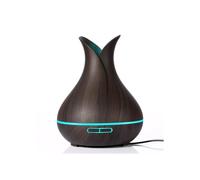 Wooden Aroma Essential Oil Diffuser Mist Humidifier Aromatherapy Diffuser with Remote Control for Home Mist Maker EU Plug