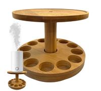 Wooden Aromatics Oil Storage Display Rack | Fragrances Oily Organizer Holder Shelf Unit System Kit Set | Cosmetic Perfume Racks 2-Tier Fragrance Oils Bottle Cage for Home Oiled Diffuser Aromatic v