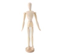 Wooden Articulated Model Figure, Portable Flexible Handcrafted Artist Drawing Mannequin for Sketch Desk Display (16 Inch Wooden Doll)