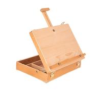 Wooden Artist Box Foldable Design for Outdoor Sketching | Multiple Storage Compartments for Children to Adults, Adjustable Height, Stable Art Creation Indoors Outdoors