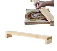 Wooden Artist Leaning Bridge - Professional Hand Rest Stabilizer Bar | Wrist Support Tool, Painting Sketching Aid, Ceramic Detail Work, Anti-Smudge Protection & Fatigue Reduction