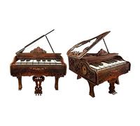 Wooden Assembled Finger Piano, Mechanical 3D Puzzles Musical Instrument-Wooden Music Box Puzzle Kit to Build-Aesthetic Desk Decor Unique Gift for Men/Women