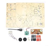 Wooden Assembly Remote Control Aircraft for Children, DIY Educational STEM Kit with 2.4G Transmitter and Safety Design for Beginners(Full set)