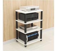 Wooden Audio Rack, 1/2/3/4-Tier Stereo Rack, Strong & Stable AV Media Stand, Audio Component Storage Cabinet, Perfect for Home Theater, 60x40x86cm