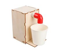 Wooden Automatic Sensing Drinking Fountain Model Kids Hands on Assembly Learning Toy Physics Teaching Aid for Children Intelligent Drinking Spring Model