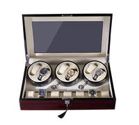 Wooden Automatic Watch Winder Box Luxury Wooden 6 Wrist Watches + 7 Storage Case for 13 Watches