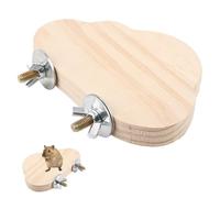 Wooden Aviary Stand - Natural Cage Ledge for Small Birds, Training Perch Toy, Activity Shelf For Cockatiel Parakeet Enrichment | Pet Bird Habitat Accessory