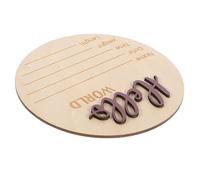 Wooden Baby Announcement Sign Round Newborn Photo Props