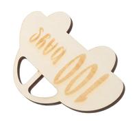 Wooden Baby Milestone Marker Chip for Three Months Photo Record | Beige Wood Piece, Monthly Growth Note, Newborn Photography Prop, Keepsake for Little One Journey