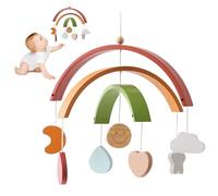 Wooden Baby Mobile Baby Bed Bells Baby Bed Mobile Hanging Bed Bell Wind Chimes Mobiles Baby Bed Mobile Cute Toys Hanging Bed Bell for Girl and Boy