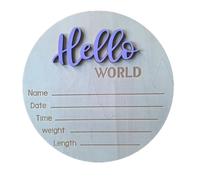 Wooden Baby Name Sign Unisex Birth Card Studio Props for Newborns Photoshoots and Nursery Display Board Wooden Baby Name Sign