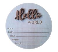 Wooden Baby Name Sign Unisex Birth Card Studio Props for Newborns Photoshoots and Nursery Display Board Wooden Baby Name Sign