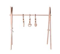 Wooden Baby Play Gym - with 3 Engaging Toys for Sensory Development, Baby Crib Activity Gym Toys, Wood Activity Center, Early DevelopmentToys, for Nursery Learn, for Toddler Exercise 45x37.5x47.5cm