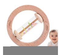 Wooden Baby Rattle Rainstick - Wooden Musical Shake Rattle Toy,Developmental Game Eye Coordination Educational Tool for Boys Young Children