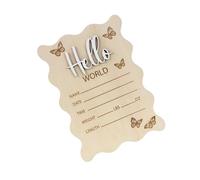 Wooden Baby Record Card Creative Photo Props Capturing Beautiful Moment for 0 to 12 Months Infants Toddler Gift Baby Photo Props