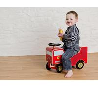 Kiddimoto Fire Engine Wooden Ride On Toy Kids Walker Children 6-36 Months GIFT
