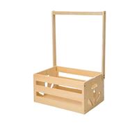 Wooden Baby Shower Box - Rustic Baby Storage Basket With Handles, Personalized Gift Box For Boys And Girls, Pregnancy Welcome Gift Basket, Organized
