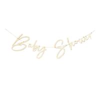 Wooden Baby Shower Bunting, Botanical Baby Shower Banner, Eco Baby Shower Sign, Gender Reveal Decorations, Neutral Baby Shower Banner