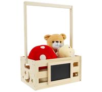 Wooden Baby Shower Wardrobe with Handle Wooden Baby Basket Wooden Baby Storage Crate Hamper Baby Clothes Rack for Baby Shower Crate Pregnancy Gift for New Born Baby Shower New Parent