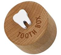 Wooden Baby Teeth Keepsake Box My First Tooth Box Large Capacity | Good Sealing, Easy to Open and Clean, Simple Generous Look, Adorable Design for Treasured Keepsakes