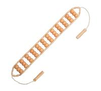Wooden Back Massage Roller Cord, Portable Handheld Rolling Massage Belt, Lymphatic Drainage Body Sculpting Tool for Back, Neck, Leg Pain Relief, Wooden Therapeutic Cellulite Self-Massager