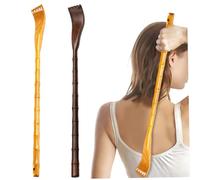 Wooden Back Scratcher, Back Scratcher 2Pcs 19in Smooth Manual Wooden for Itch Relief Handheld Bamboo Joint Scratchers for Adults Elderly Men Women, Round, Backscratcher