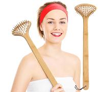 Wooden Back Scratcher with Box, Long Handle Scratching Hand, Made of Wood, 16 Inches Long Maximum Scratching Surface Back Scratcher Premium Bamboo Massager for Men Women Birthday Gift Thanksgiving