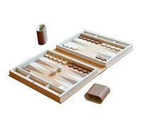 Wooden Backgammon Board, Foldable Strategy Chess Game, 15 Inch Travel Set with Magnetic Pieces, Sturdy Wood Playing Surfaces, Family Game Accessory with Classic Design, Home Gear for Teens Adults