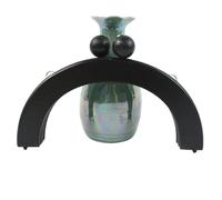 Wooden Bag Handle 14/20cm Purse Frames Kiss Clasp for Handbags Wallet DIY Handmade Sewing Brackets Bags Accessories(Black-20cm)