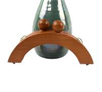 Wooden Bag Handle 14/20cm Purse Frames Kiss Clasp for Handbags Wallet DIY Handmade Sewing Brackets Bags Accessories(RedBrown-14cm)